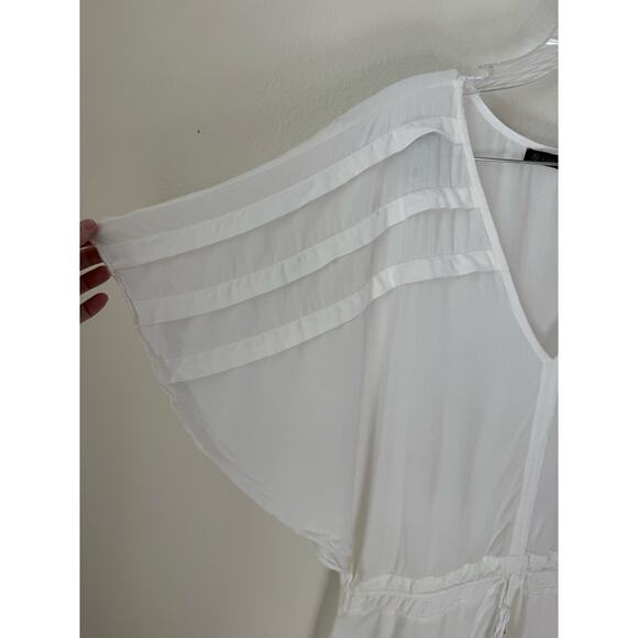 Vix Paula Hermanny Women’s Pleated Swimsuit Coverup in White Size Large - Picture 7 of 7